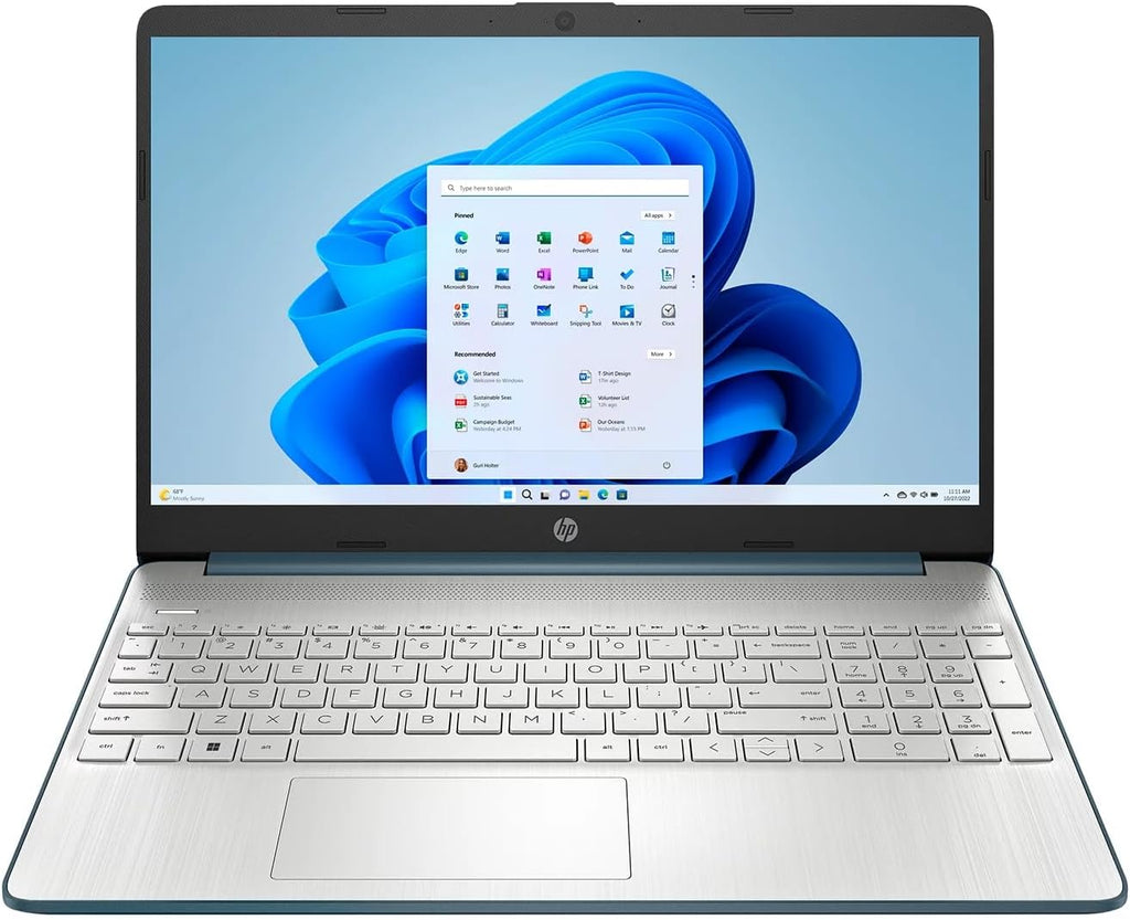 HP 15.6' Laptop, Intel Core i3-1115G4, 8GB RAM, 256GB SSD, Spruce Blue, Windows 11 Home in S Mode, 15-dy2792wm