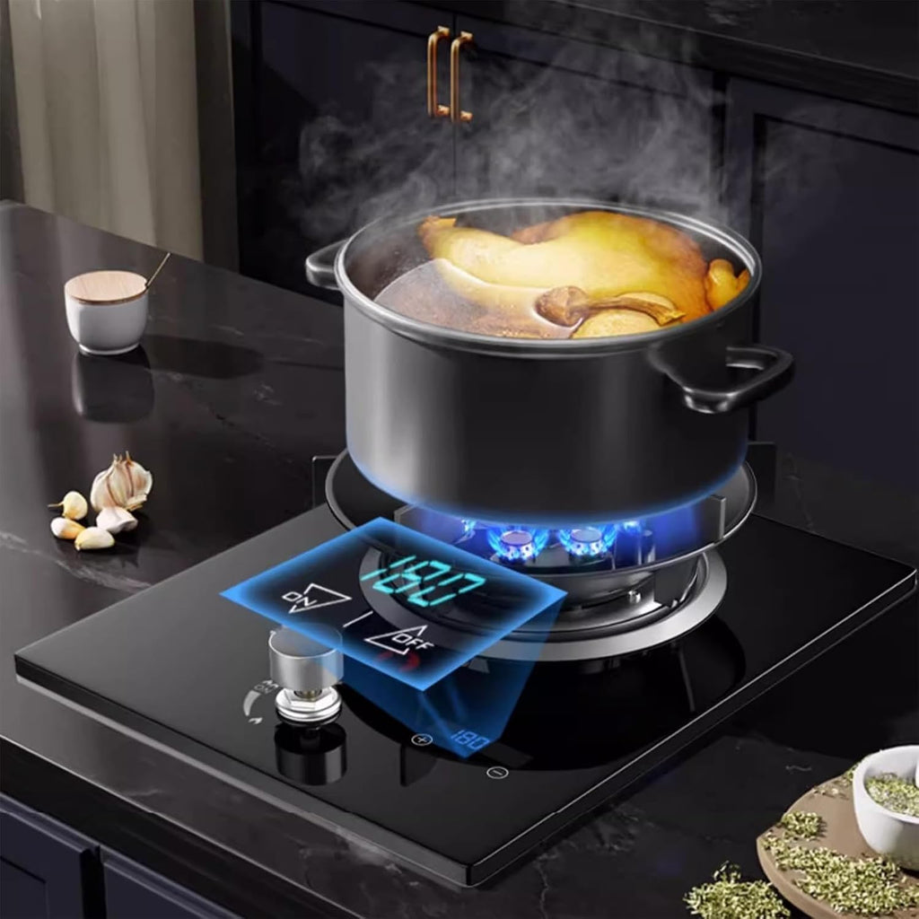 Gas Stove 1 Burner,5.2KW Catering Indoor Regulators,Gas/LP Gas Conversion Stove,with Flameout Protection and Timer,for Home Kitchen(LPG)
