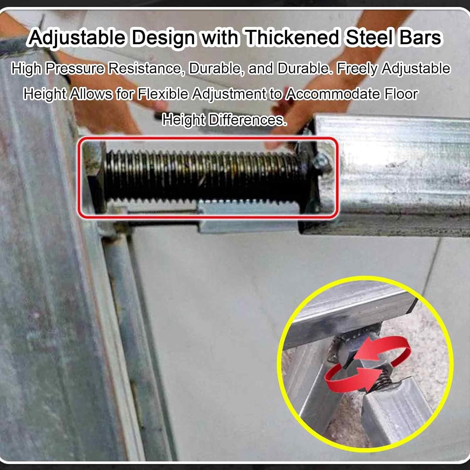 Wheelchair Ramps for Doorways Non-Skid Aluminum 12in 16in, Portable Handicap Ramp Adjustable 5-7in Height, Threshold Ramp 772Ib Capacity(30x180cm/12x71in)