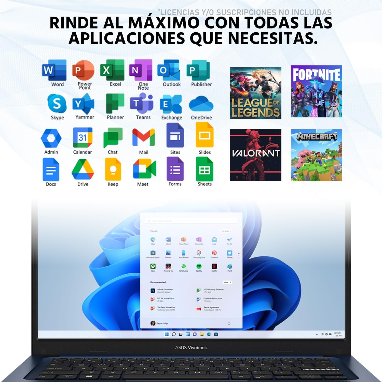 ASUS Vivobook 14 14' FHD Laptop, Intel Core i7-1355U, 1.7GHz, 12GB RAM, 512GB SSD, Windows 11 Home, Intel UHD Graphics, Wi-Fi5, Bluetooth, Quiet Blue, X1404VA-I712512