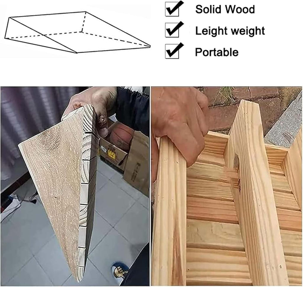 Wooden Threshold Ramps 31.5x13x5in, Home Entry Ramps, Assisted Uphill Ramp, Non-Slip Wheelchair Threshold Ramp, for Pets/Kids/Elderly/Disabled,Wheelchairs Walkers Car Motorcycle