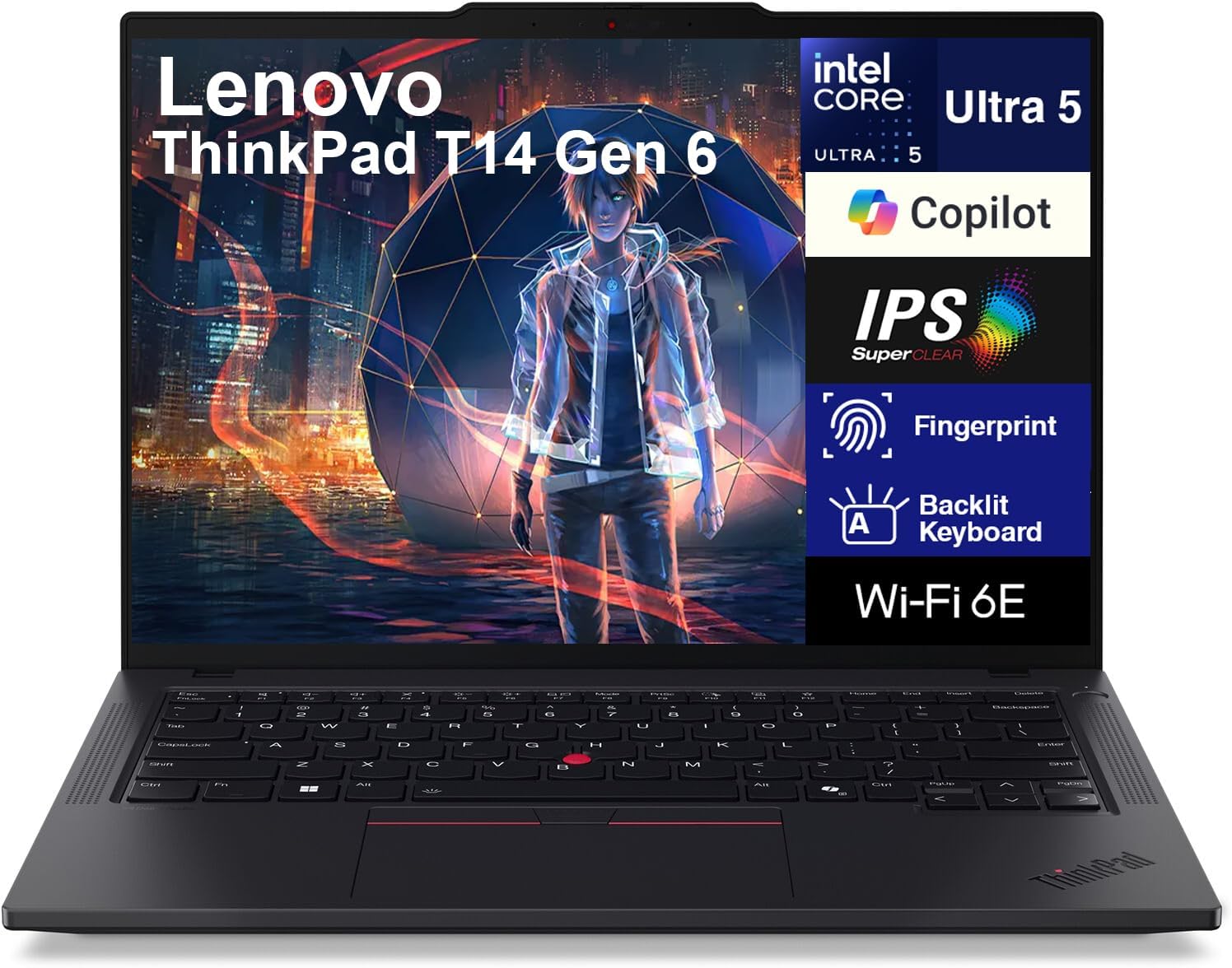 Lenovo ThinkPad T14 Business Laptop 14.0' WUXGA (Intel Ultra 5-225U, 64GB DDR5, 512GB PCIe SSD, Intel Graphics, Win 11 Pro) w/DKZ USB Port Expander