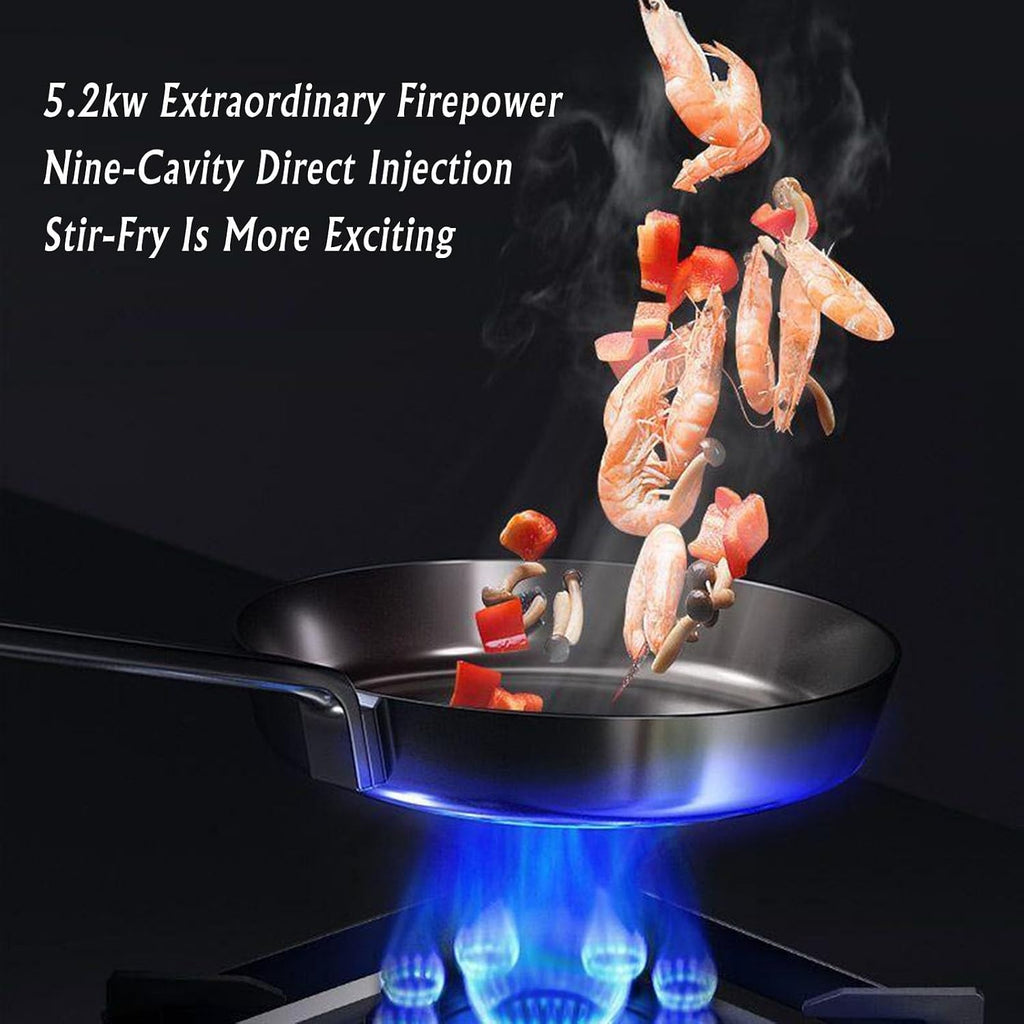 Portable Gas Stove,1 Burner Propane Stove,Max 17742.4BTU Tempered Glass with Pulse Electronic Ignition for Indoor Kitchen, Open Kitchen and Apartment (Color : Black, Size : NG)