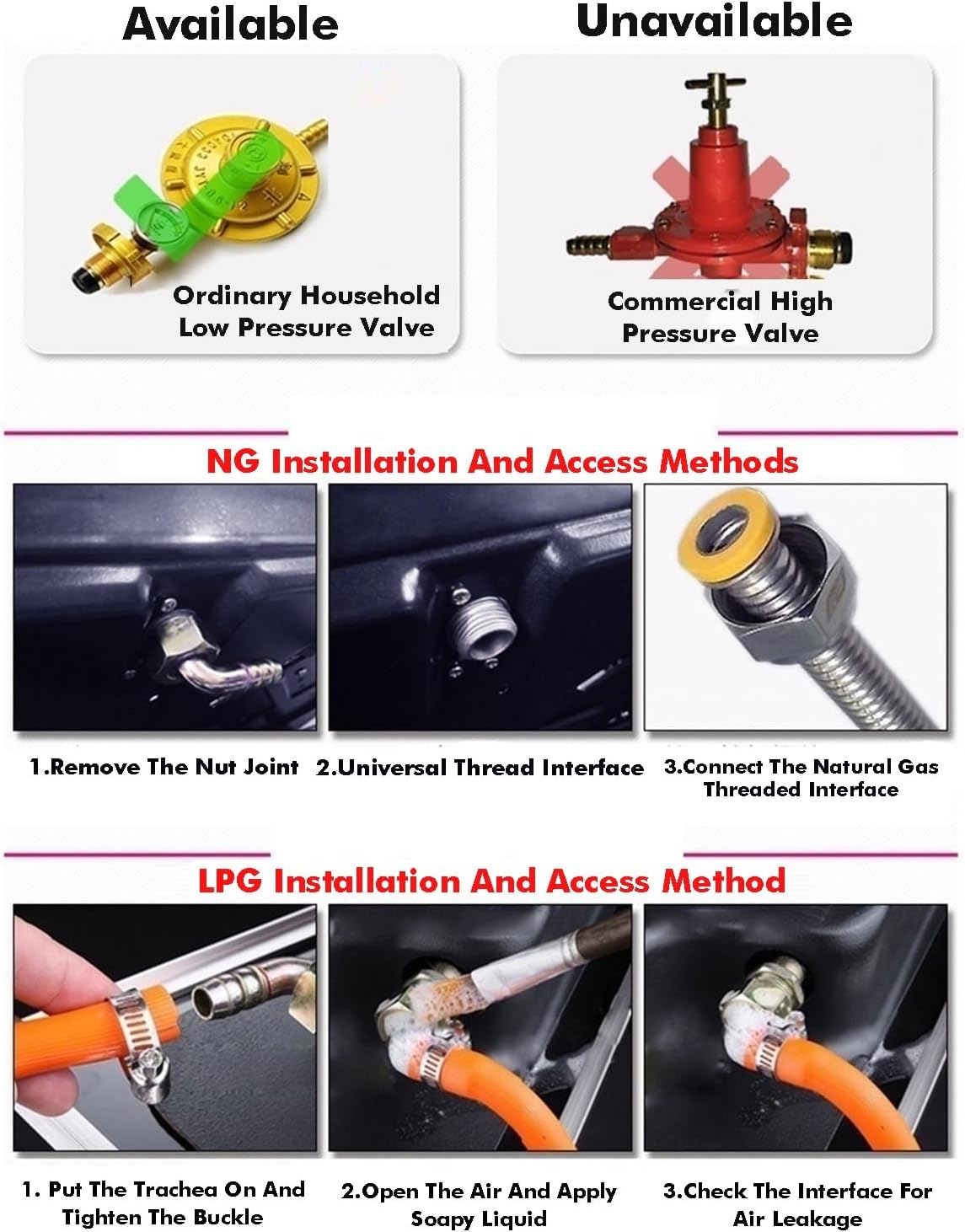 Gas Cooker 1 Burner,Kitchen Counter Top Stove,5.2KW High-fire Frying Pan,with Flameout Protection,for Natural Gas/liquefied Petroleum Gas(NG)