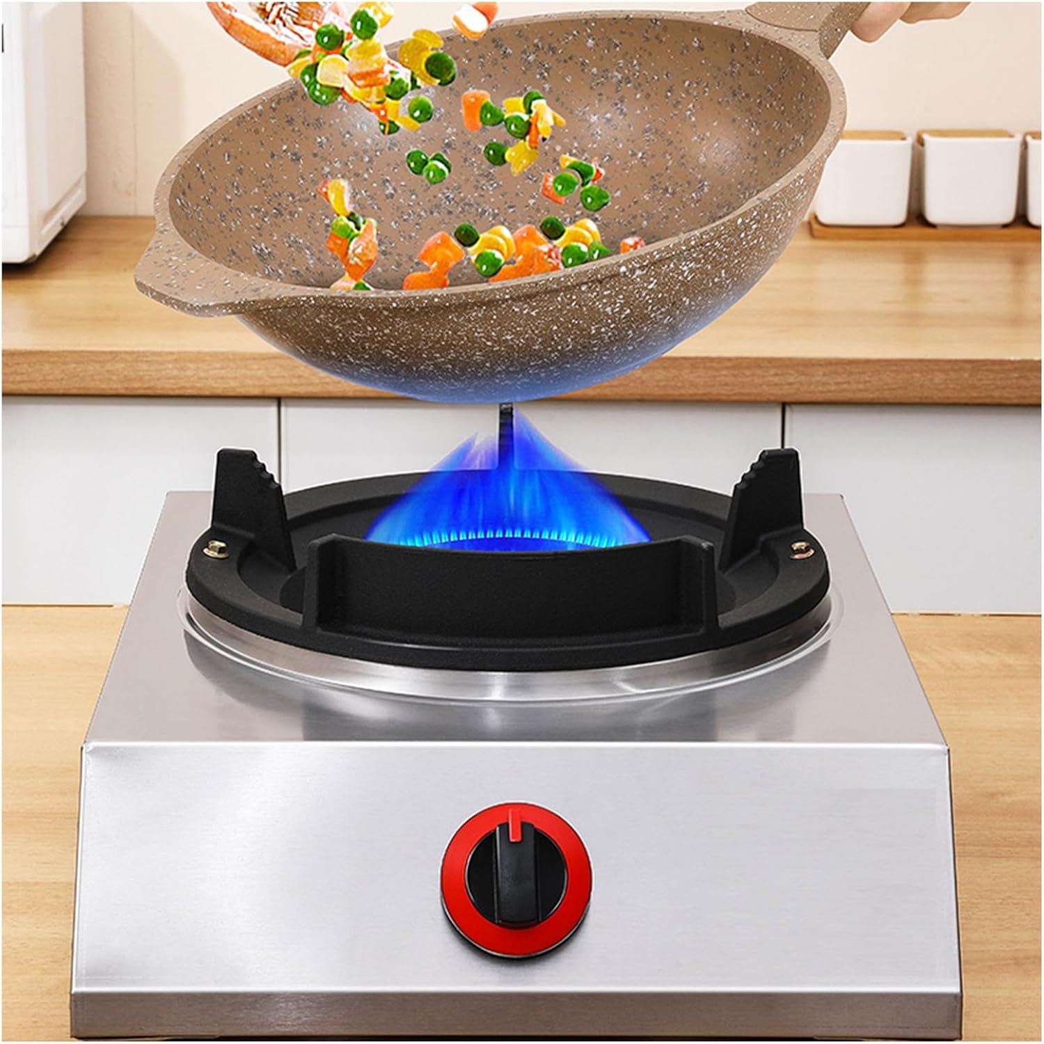Portable Gas Stove,Cassette Stove,Max 34120BTU Single Burner Cassette Stove Piezo-Ceramic Ignition for Car Travel Home and Apartment (Color : LPG)