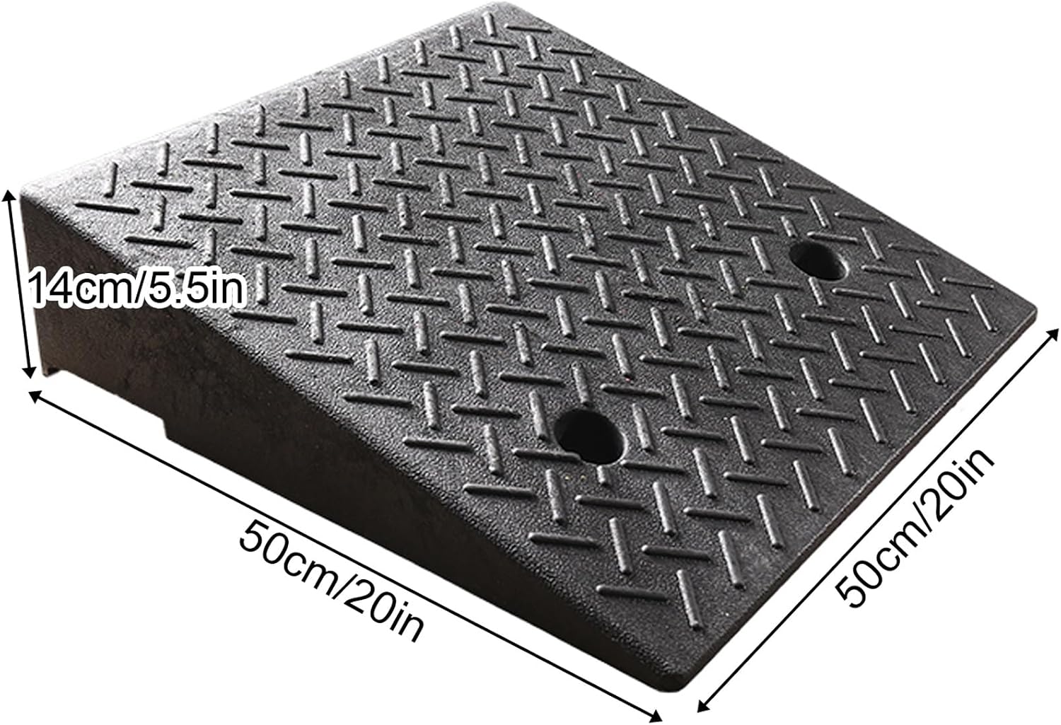 Portable Curb Ramp, Multiple, Threshold Ramp for Home, Sidewalk, Bikes, Motorcycles, Wheelchairs, Good Load-Bearing(50 * 50 * 14cm/20 * 20 * 5.5in)