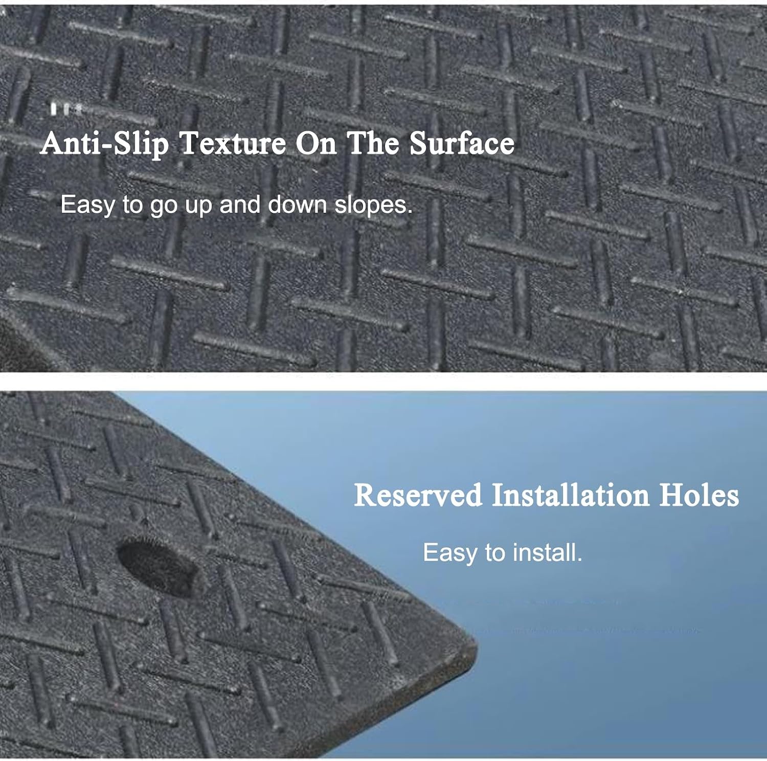 2 To 8'' Rise Car Ramps, Heavy Duty Loading Driveway Curb Ramps 2200 Lbs Driveway Ramp, Threshold Ramps, for Loading, Dock, Bike, Vehicle, Warehouse, Sidewalk(100*50*10cm/39*20*3.9in)