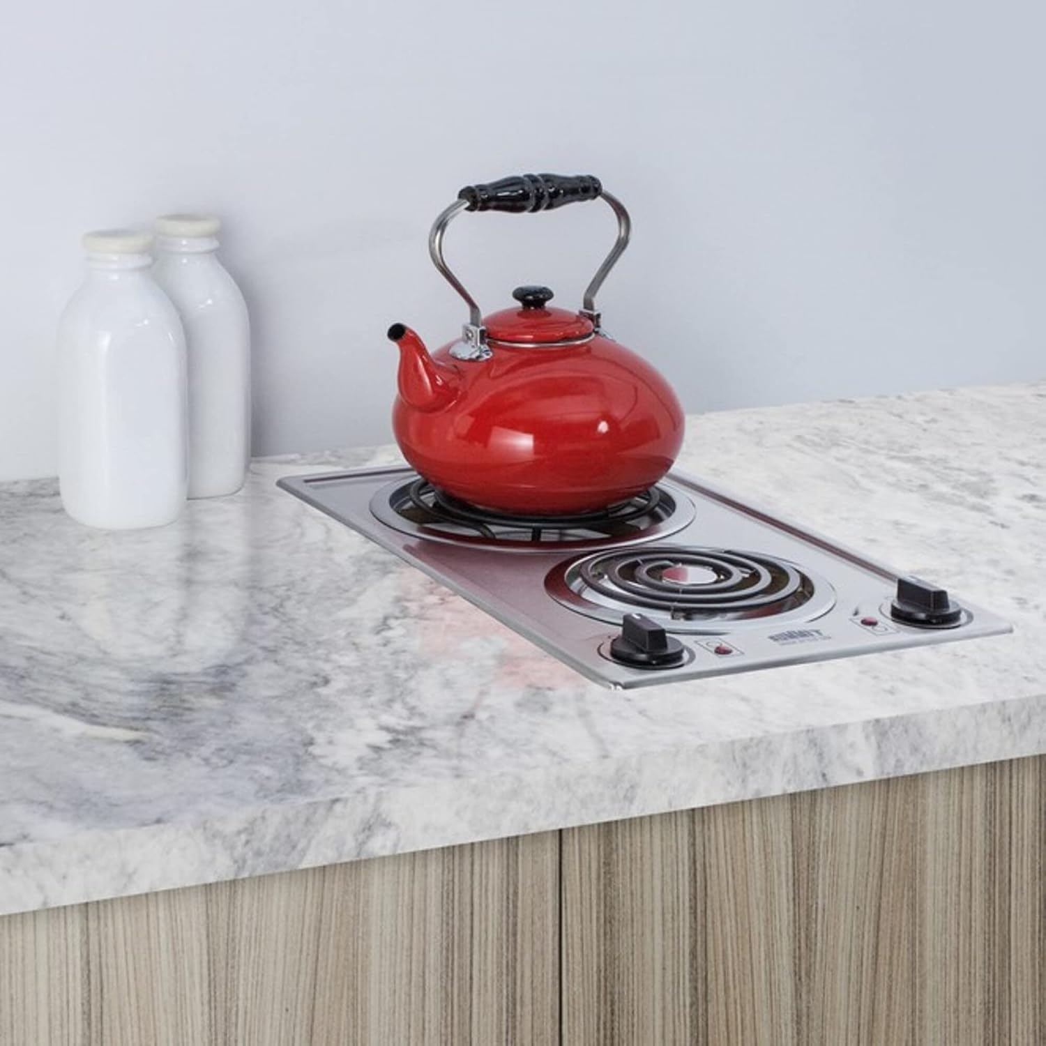 Summit 12' 2 Burner Electric Cooktop 115 Volt Coil Electric Cooktop, ADA compliant, Stainless Steel- CCE213SS