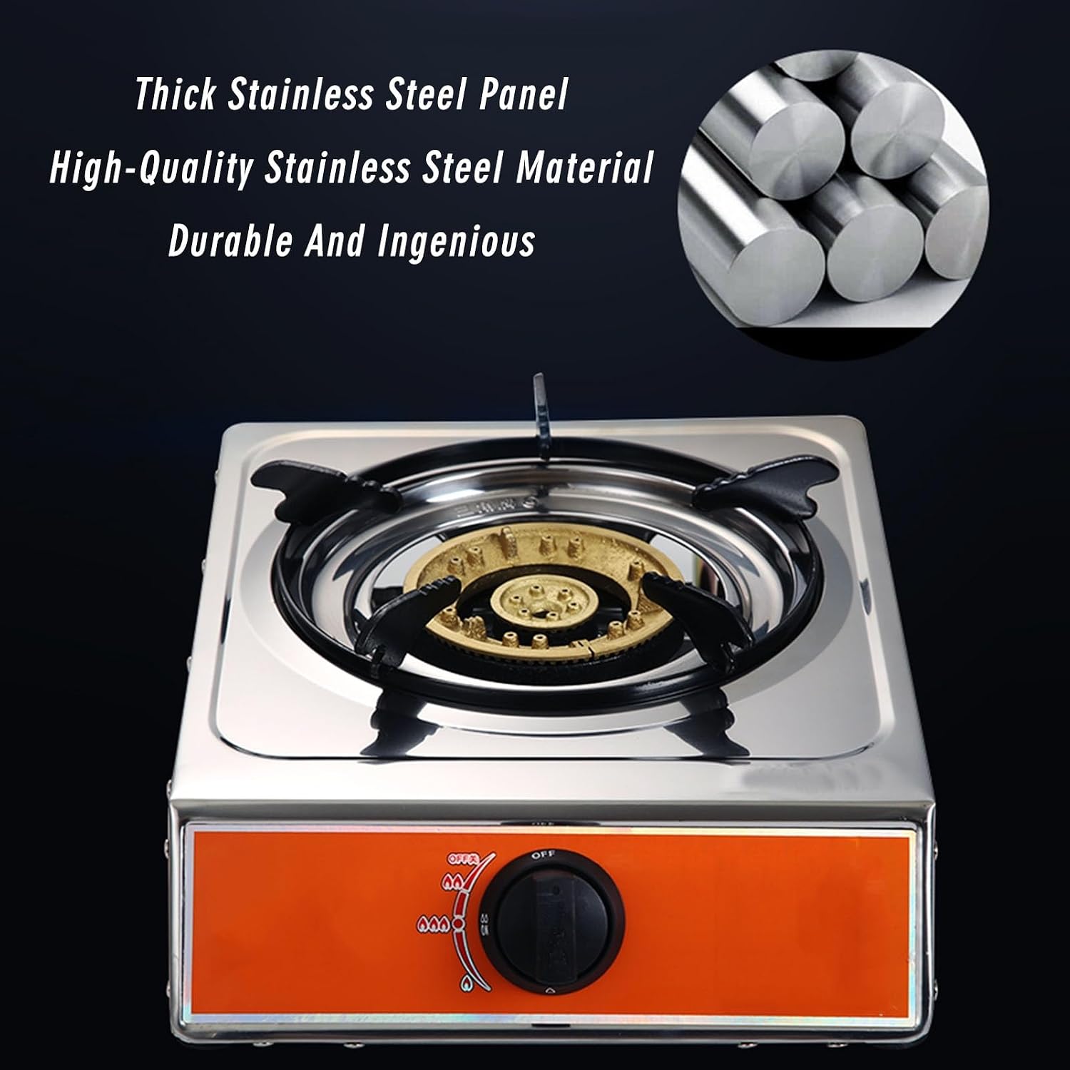 Portable Gas Stove,Cassette Stove,Max 12965.6‬BTU Single Burner Cassette Stove Piezo-Ceramic Ignition for Home Use Food Stalls and Canteens