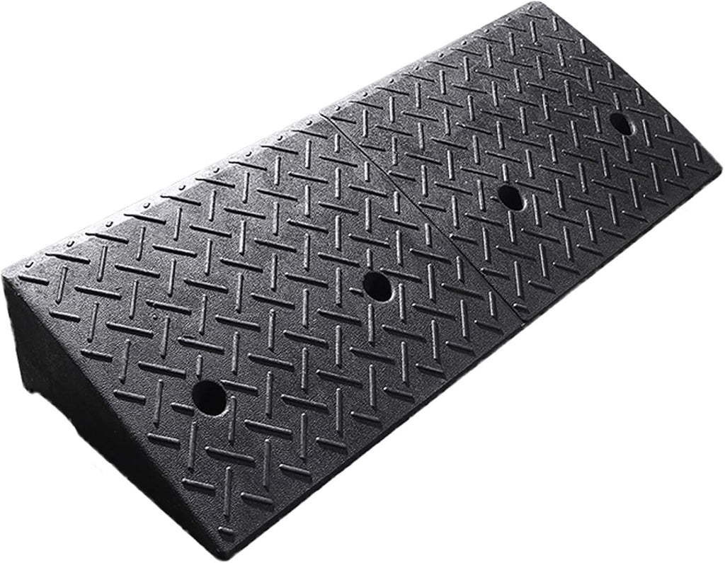 Rubber and Plastic Curb Ramp, Multiple, Threshold Ramp, Strong Load-Bearing, Suitable for Entryway, Bike, Pets, Sidewalk(100 * 38 * 17cm/39 * 15 * 6.7in)
