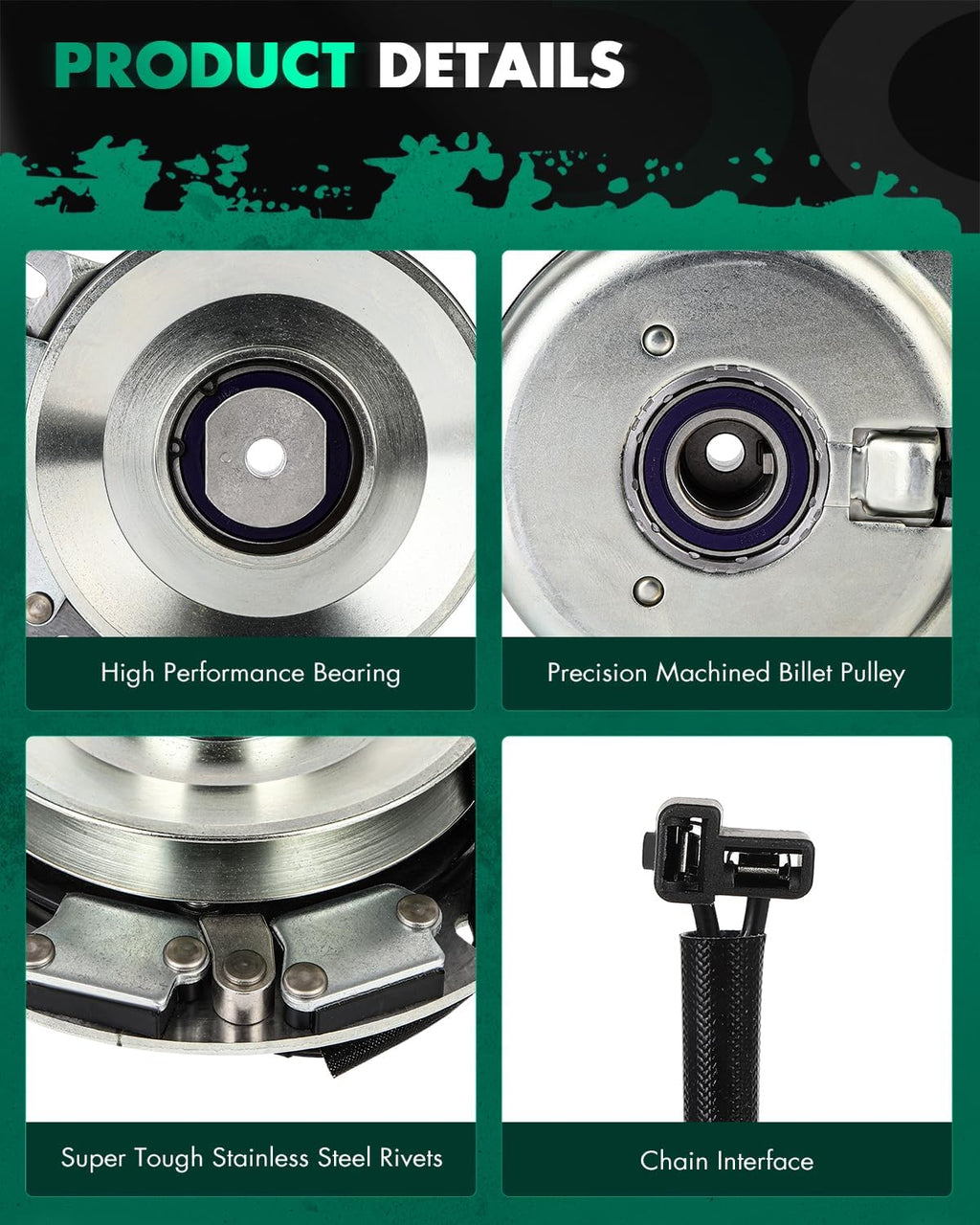 SCITOO New Electric Lawnmower, PTO Clutch Fit for Big Dog 601311 601311K, for Hustler 601311 601311K, for Warner 5218-154 5218-222 601311