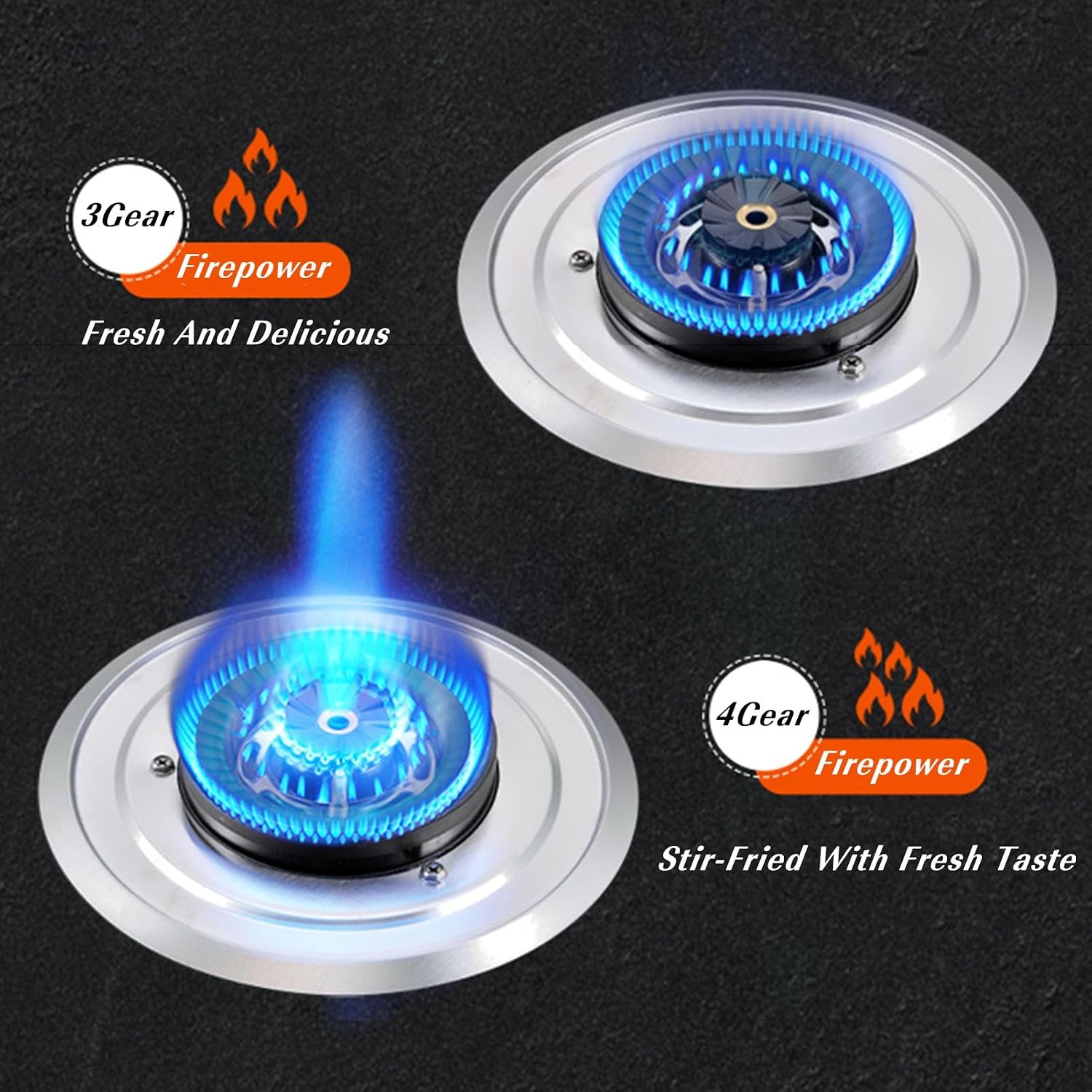 Portable Gas Stove,1 Burner Propane Stove,Tempered Glass Max 17742.4BTU with Pulse Electronic Ignition Suitable for Apartments or Kitchens(black) (Color : NG)