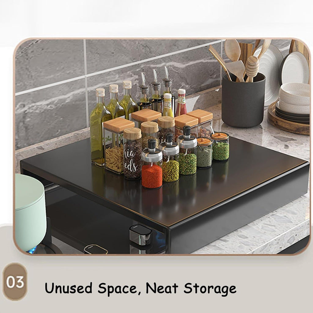 Gas Stove Cover Board 30 Inch Stovetop Cover Induction Cooktop Holder L Folded Edge for Counter Space, Sink, Rv and Electric(80x48x9cm)