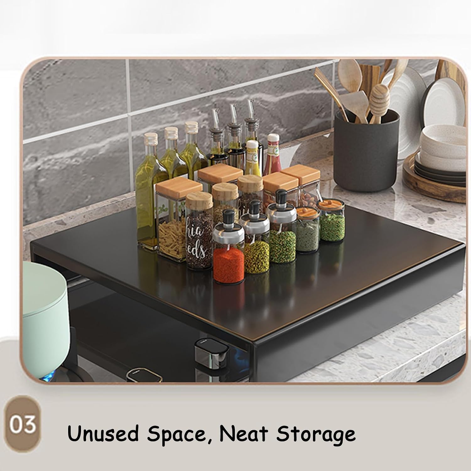 Gas Stove Cover Board 30 Inch Stovetop Cover Induction Cooktop Holder L Folded Edge for Counter Space, Sink, Rv and Electric(80x48x9cm)