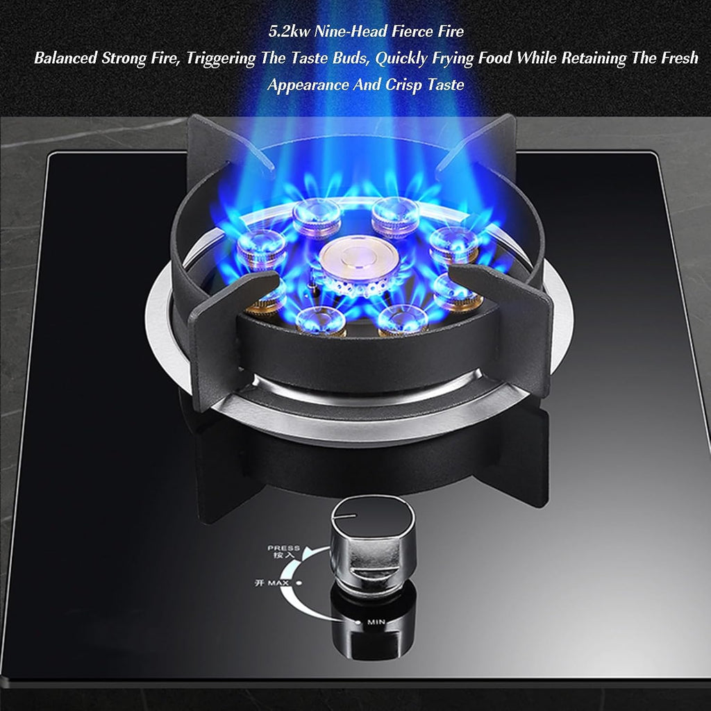 Single Burner Gas Stove,Commercial Gas Stock Pot Range, Stainless Steel High Flame Gas Stove with Fire Protection,for Restaurant,fome