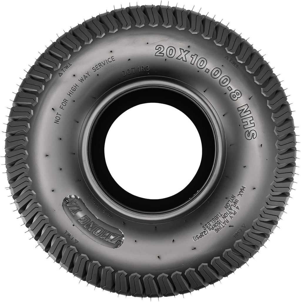 KAX 20x10-8 Lawn Mower Tires,20x10-8 Mud Tires for Off-Road, Golf Carts,4 Ply, 2Pcs,Tubeless Z-160