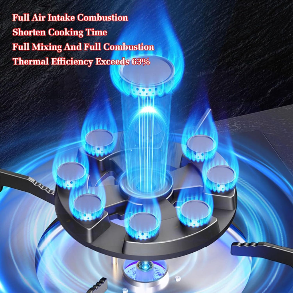 Portable Gas Stove 1 Burner,5.2KW Kitchen Counter Top Stove,Catering Indoor Regulators,with Flameout Protection,for Home Kitchen(LPG)