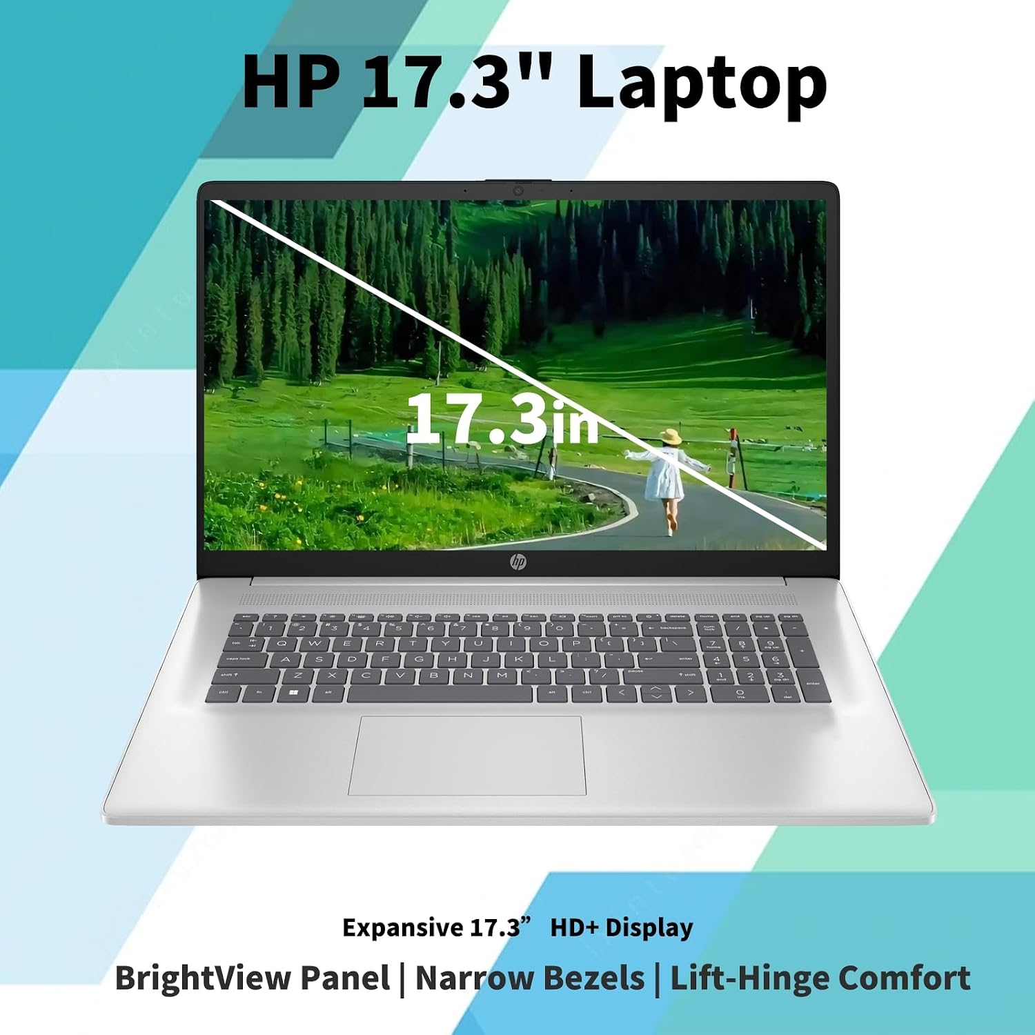 HP 17 Laptop Computer for Business and Students, 17.3' HD+ Display, Intel 10-Core i5-1334U,Windows 11 Pro, Numeric Keypad,Silver (16GB RAM | 1TB SSD)