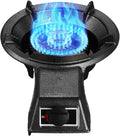 Gas Stove Single Burner,7.0KW Gas Cooktop,Kitchen Counter Top Stove,Flameout Protection,with Valve and Connecting Pipe,for Liquefied Petroleum Gas