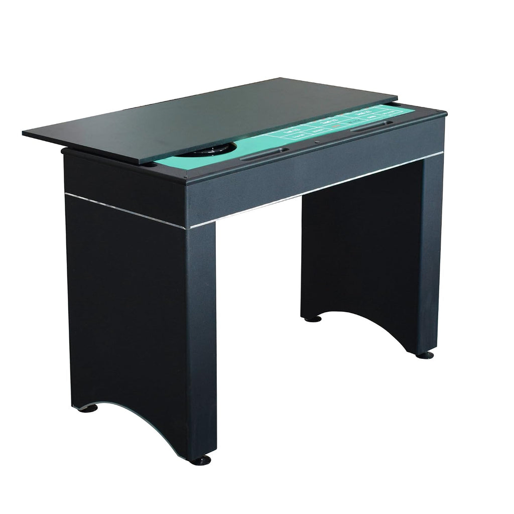 Hathaway Classic Monte Carlo 4 in 1 Casino Game Table - Includes Craps Table, Roulette Table Top, Blackjack Table Top Which Can Be Used as Poker Table Top, Bar Table Top, & Complete Game Accessories
