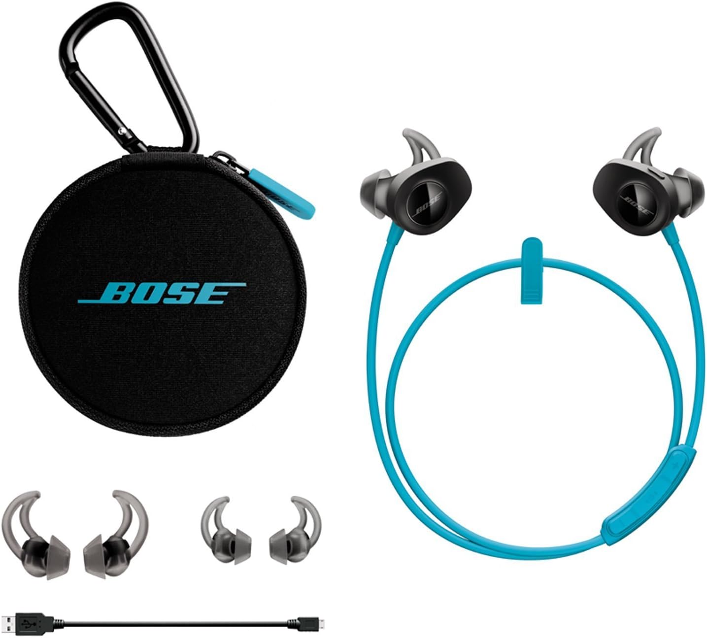 Bose SoundSport Wireless Headphones, Aqua (Renewed)