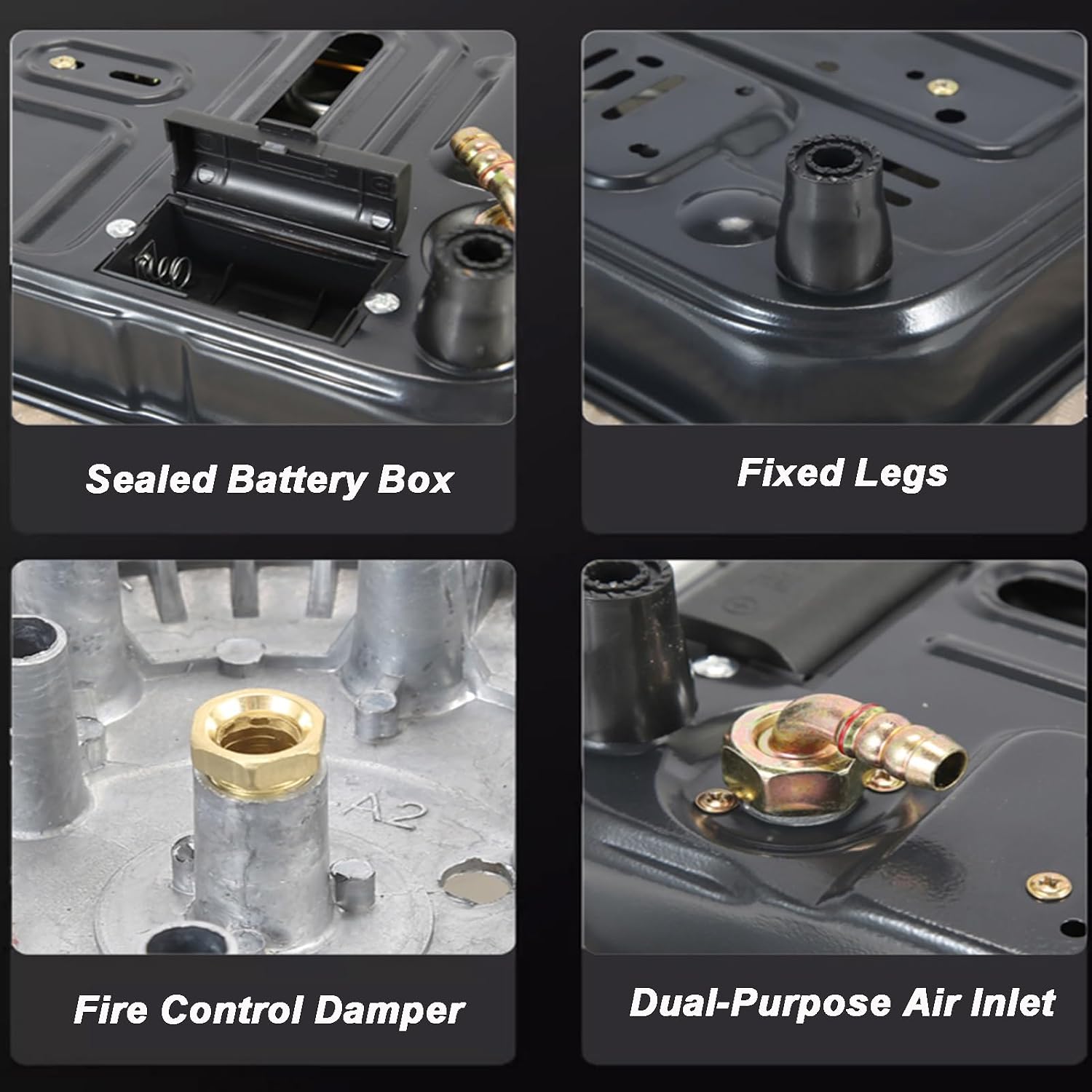 Gas Stove Single Burner,7.2KW Burner,Stainless Steel Cast Copper Pot Rack,NG/LPG Convertible Stove,Tabletop or Embedded Installation,with Flameout Protection(LPG)