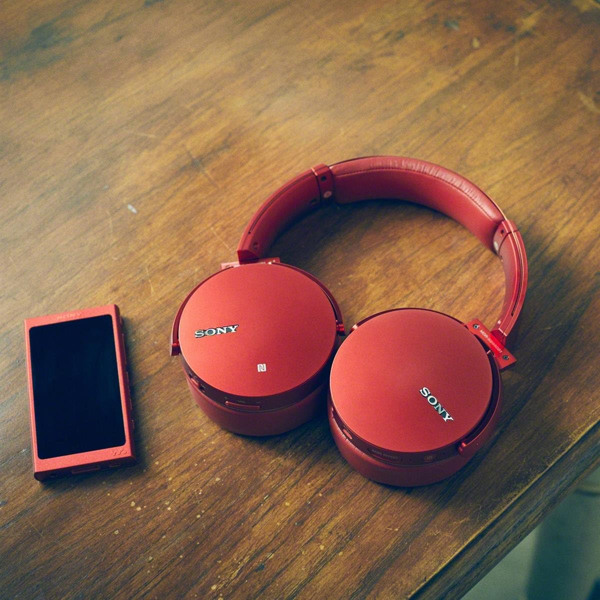 Sony XB950B1 Extra Bass Wireless Headphones with App Control, Red