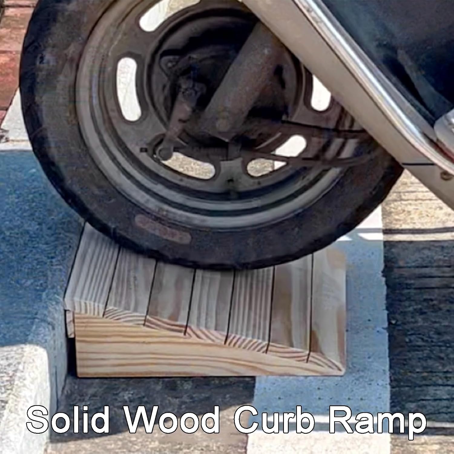 Wheelchair Ramp Wooden Step Stairs Transition Ramp Portable Mobile Nonslip Threshold Ramp for Home Porch Steps Curbs(20 * 21 * 7cm/8 * 8 * 2.8in)