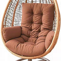 Egg Chair Cushion Replacement, Thickened Hanging Basket Seat Cushions, Indoor/Outdoor Patio Hammock Swing Chair Pad, Washable Egg Swing Cushion Brown