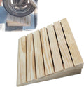 Wheelchair Ramp Wooden Step Stairs Transition Ramp Portable Mobile Nonslip Threshold Ramp for Home Porch Steps Curbs(20 * 21 * 7cm/8 * 8 * 2.8in)