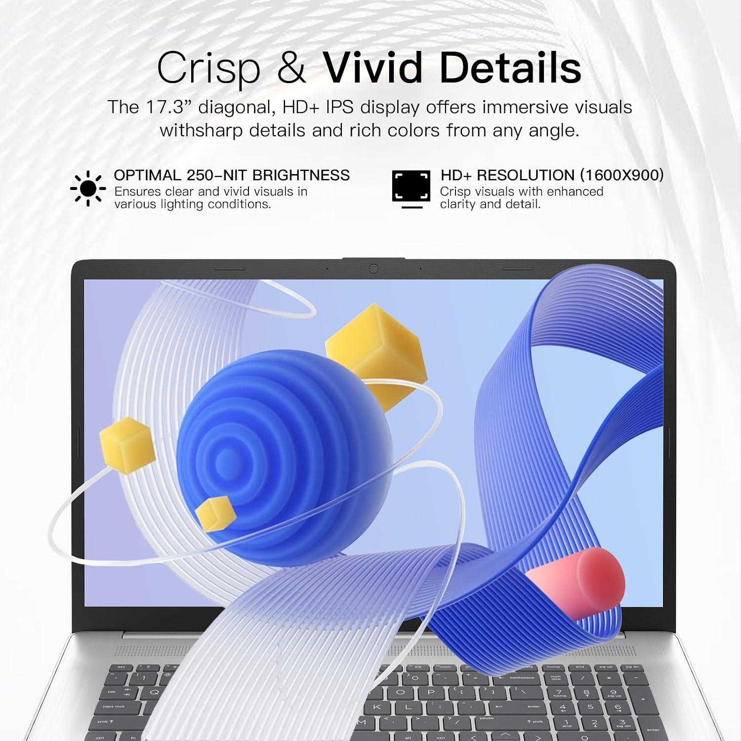 HP 17 Laptop Computer for Business and Students, Office Lifetime, 17.3' HD+ Display, Intel 10-Core i5-1334U, Fingerprint, Backlit KB, Win11 Pro, External DVD Drive, Numeric Keypad (64GB RAM | 2TB SSD)