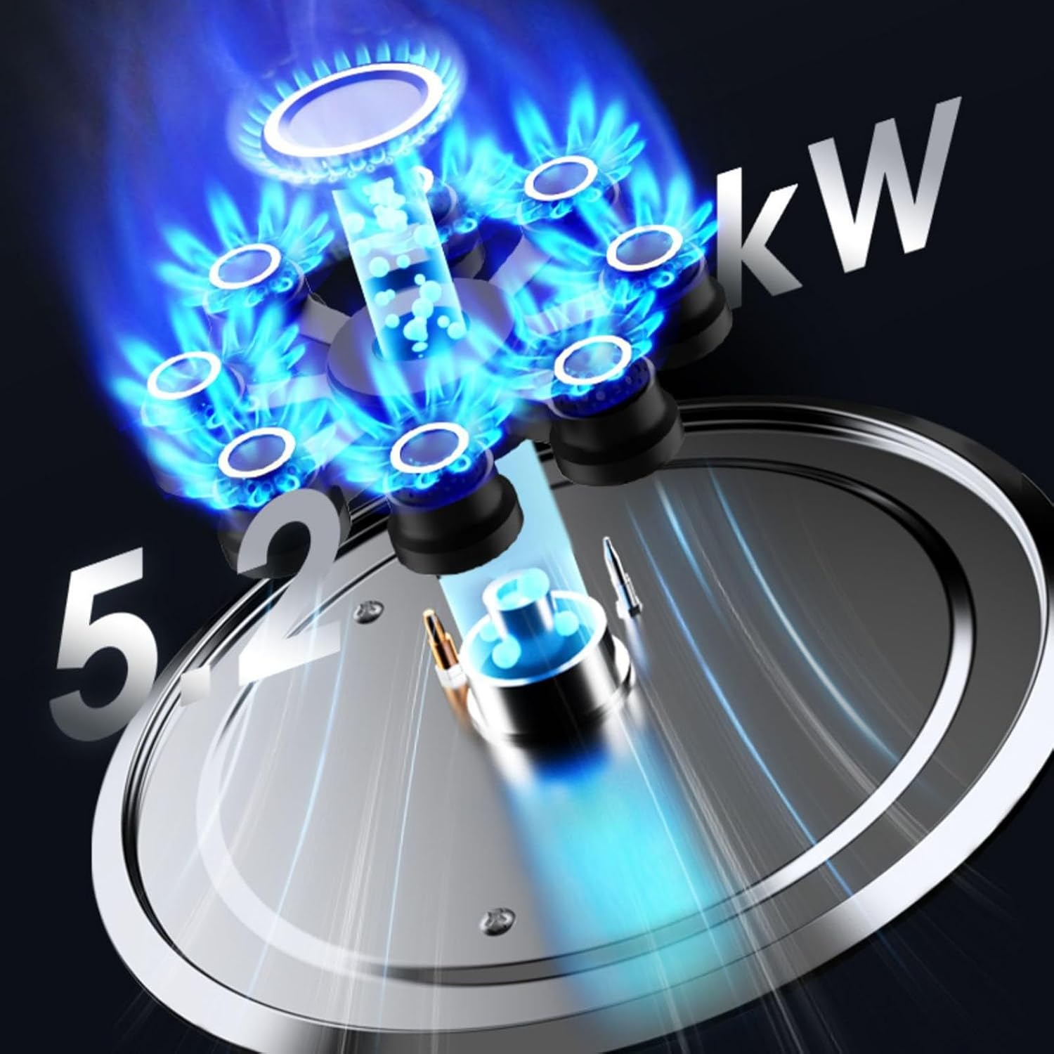 Propane Stove,tempered Glass Gas Cooktop,2 Burners Portable Propane Stove,Maximum 17742.4BTU for Food Trucks and Family Restaurants (Color : LPG, Size : Style 2)