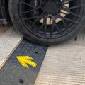Heavy Duty Threshold Ramp 2 3 4 5 6 Inches Rise, Driveway Curb Rubber Wheelchair Transition Ramp, Garage Entry Ramp Easy to Fix (11Cm (4 3/8In) Rise)