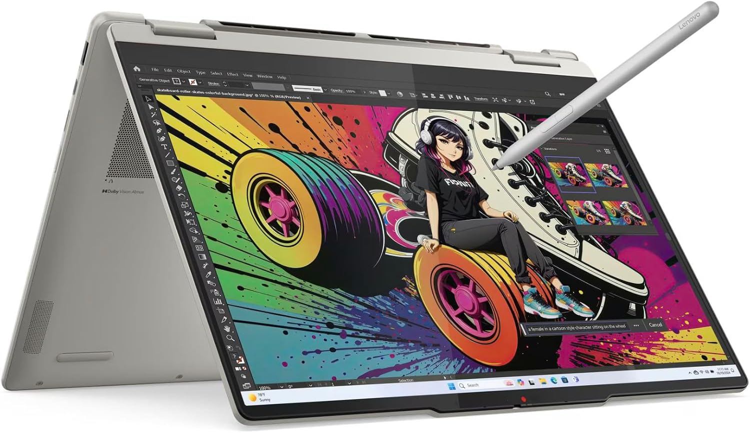 Lenovo Yoga 7 2-in-1 Laptop 14AKP10 - AMD Ryzen AI 5 340 Copilot PC - 14' WUXGA OLED Touch Display, 16GB Memory, 1TB SSD, Yoga Pen, Wi-Fi 7, FP Reader, and Win 11 Home 83JR0003US