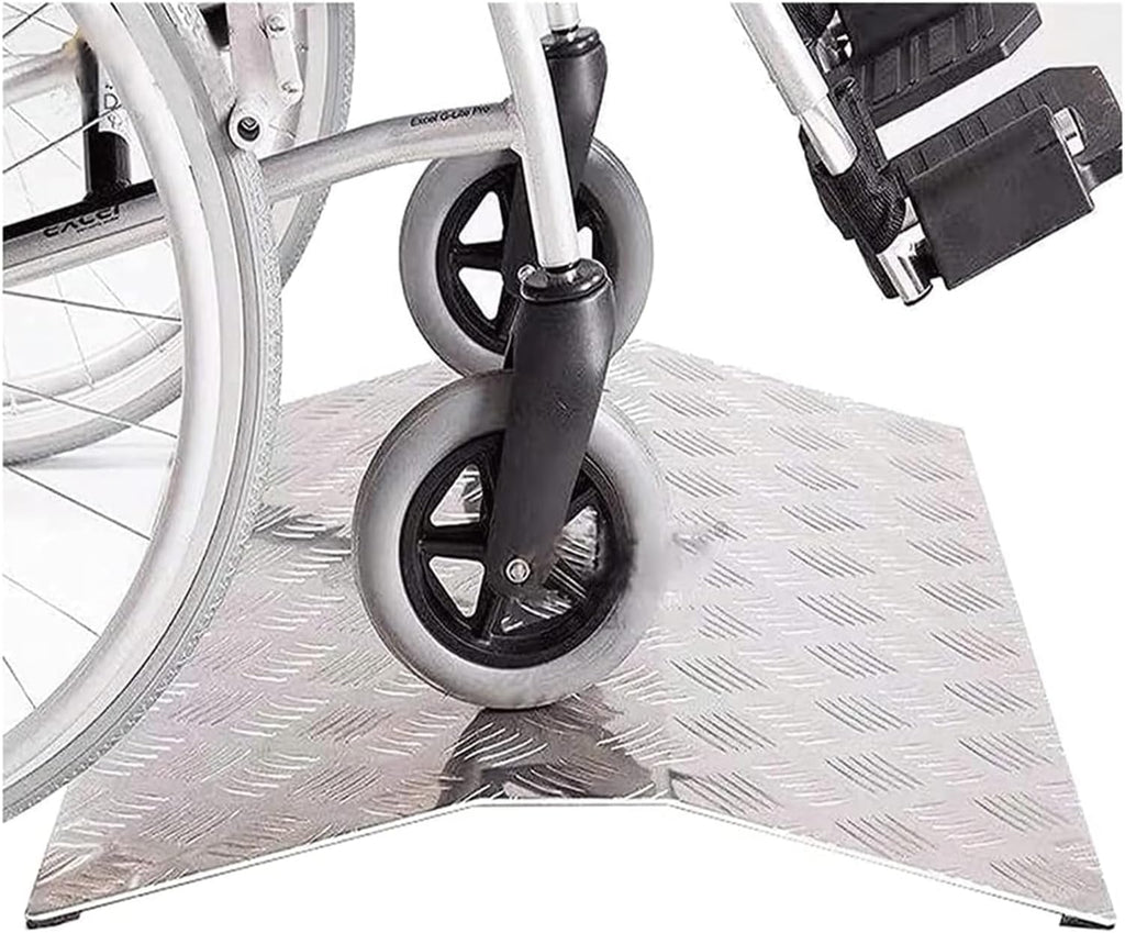 Threshold Ramp Wheelchair Ramp Heavy Duty Aluminum Threshold Ramp Bridging Ramp for Home Doorway Scooter Ramp Kerb Ramps Non-Slip Ramps Anti-Slip (Size : 8CM/3IN Rise)