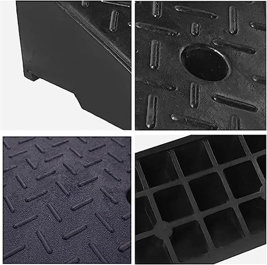 Car Curb Ramps for Driveway, Rubber Threshold Ramp 5 Inch Rise, Wheelchair Transition Ramp, Patio Door/Garden Steps/Yard/Garage/Front Door Ramp (Color : Black, Size : 100x2