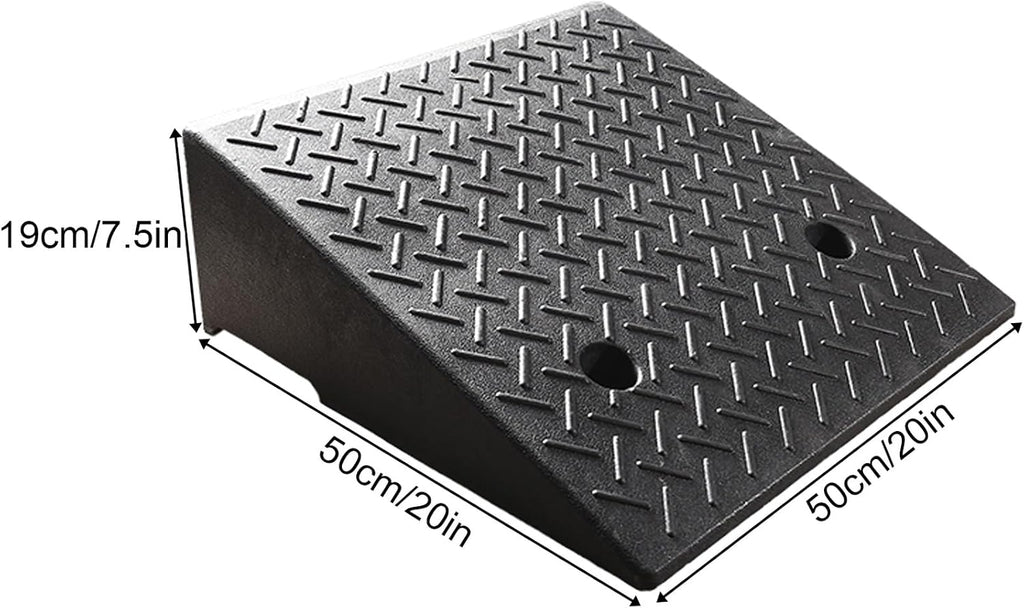 Portable Curb Ramp, Multiple, Threshold Ramp for Home, Sidewalk, Bikes, Motorcycles, Wheelchairs, Good Load-Bearing(50 * 50 * 19cm/20 * 20 * 7.5in)
