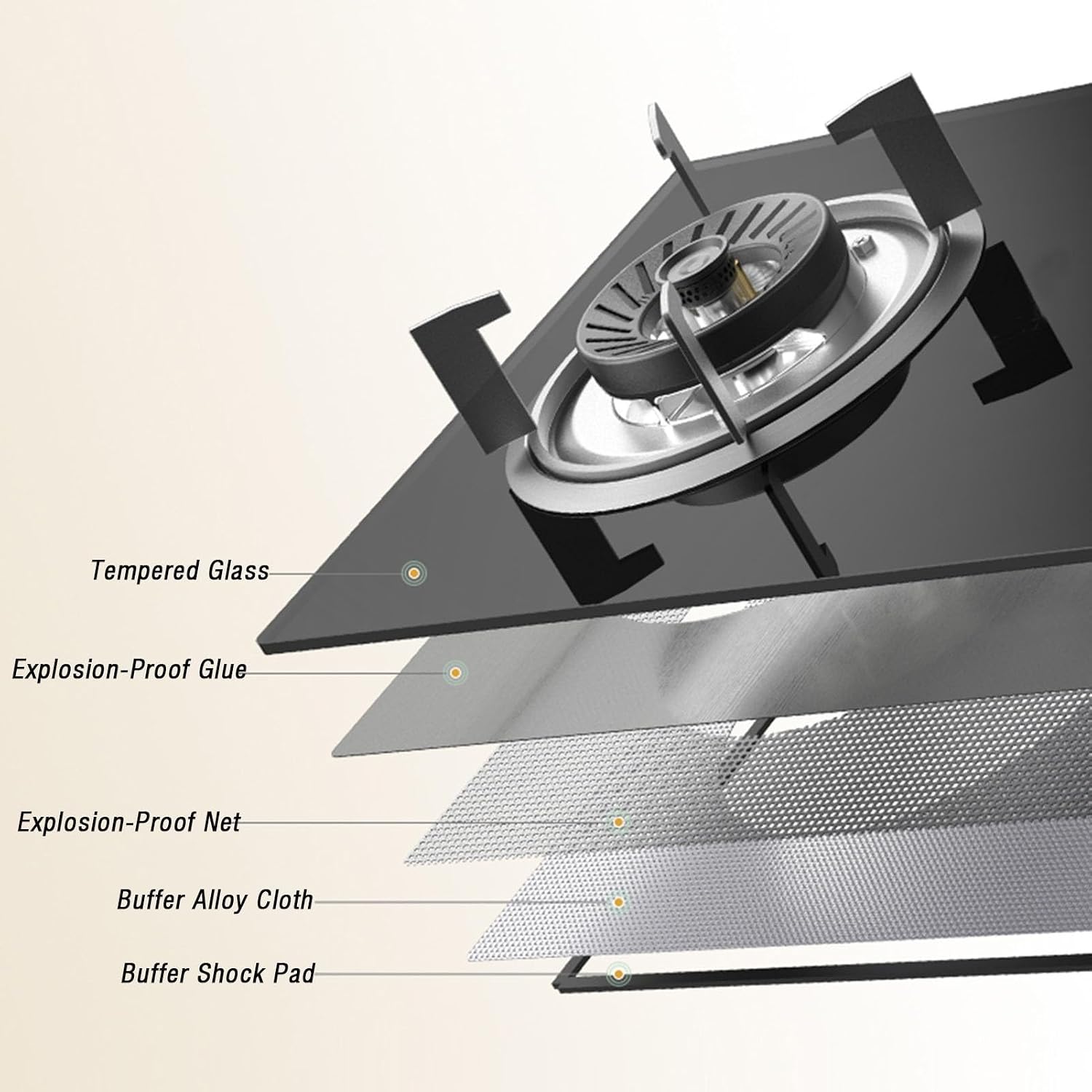 Propane Gas Stove,Single Burner Propane Stove,Max 17060BTU with Pulse Electronic Ignition Tempered Glass Suitable for Apartments Kitchens and More (Color : 17060BTU, Size : LPG)