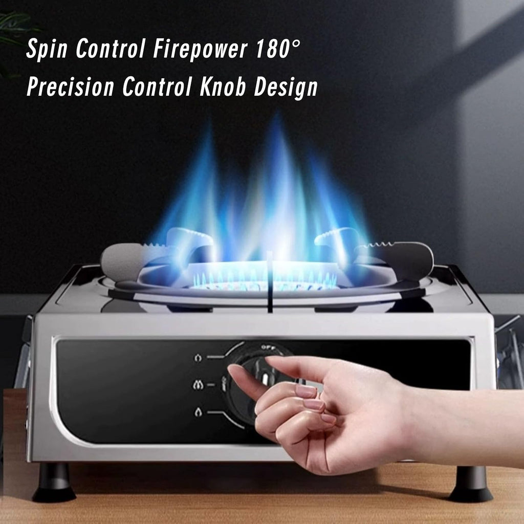 Household Single Burner,Tabletop Stainless Steel Gas Stove,Thermocouple Protected for Easy Cleaning(LPG)(NG) (Size : LPG)