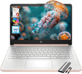 HP 14 inch Student Laptop 2025, Intel Processor N150 (up to 3.60 GHz), 1-Year Microsoft 365, Copilot AI, Fast Charge, Wi-Fi 6, Ultra Slim, Win 11 S, w/128GB PSD (Pale Rose Gold, 8GB RAM | 128GB UFS)