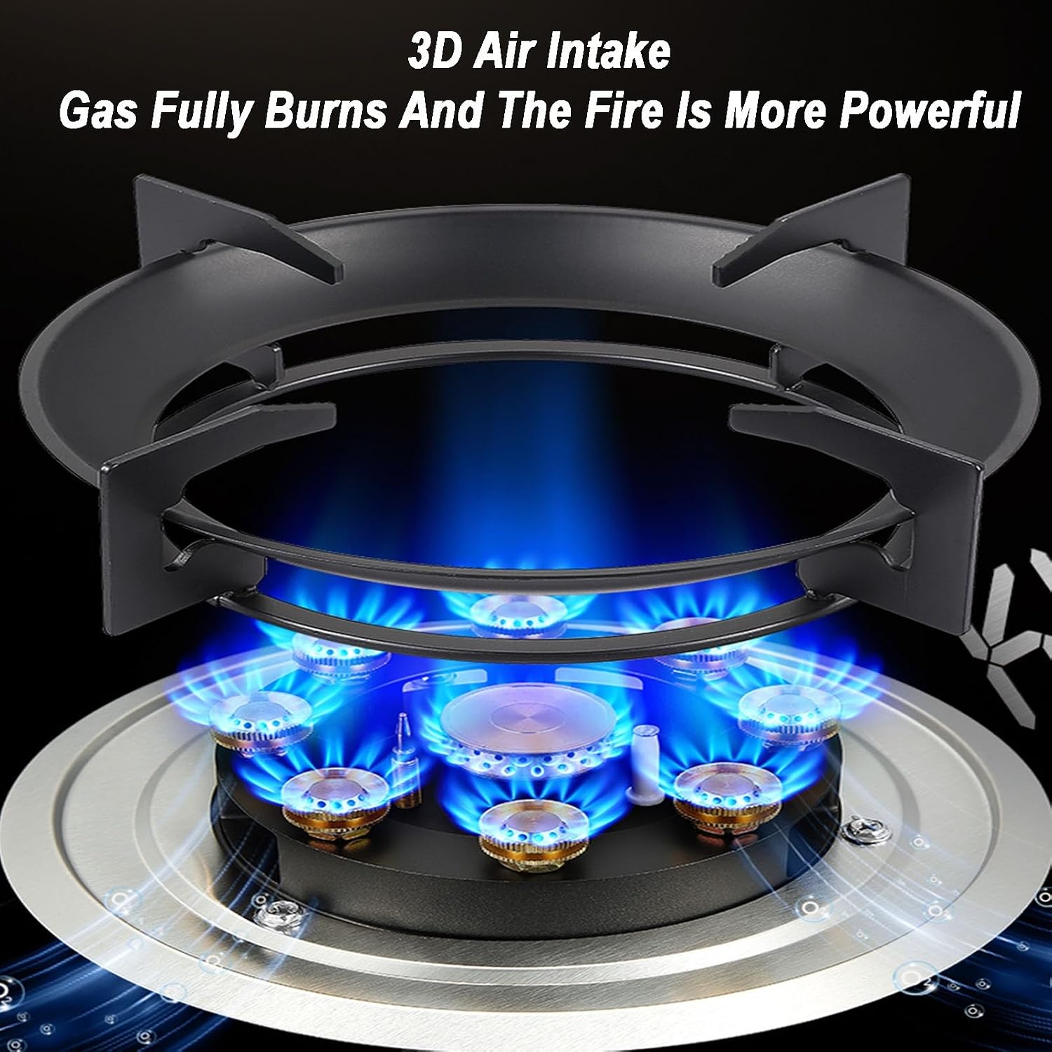 Gas Cooker,Single-Burner Nine-Burner Gas Stove,5.2kW High-Fire LPG Cooker,for Family Restaurants Food Stalls