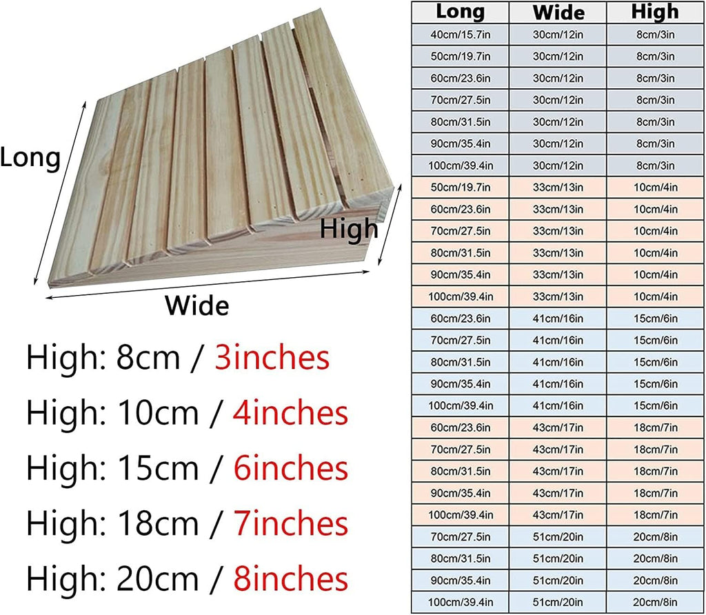 Wooden Door Threshold Ramp, Interior Exterior Doorway Ramp for Elderly/Dogs, Portable Entry Ramp, Walkers Wheelchairs Slope (Size : 70x41x15cm (27.5x16x6in))