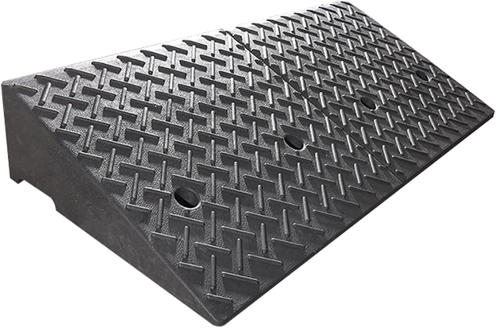 Rubber and Plastic Curb Ramp, Multiple, Threshold Ramp, Strong Load-Bearing, Suitable for Entryway, Bike, Pets, Sidewalk(100 * 50 * 19cm/39 * 20 * 7.5in)
