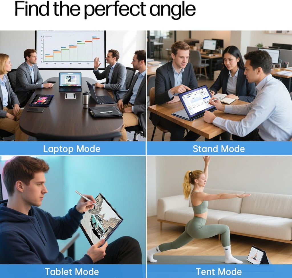 HP OmniBook X Flip 14 2-in-1 Laptop, Laptop Touchscreen 14' WUXGA IPS, Intel 8-core Ultra 5 226V, Intel Arc 130V GPU, 16GB RAM 1TB SSD, Thunderbolt 4, Windows 11 for Designer Business Professional