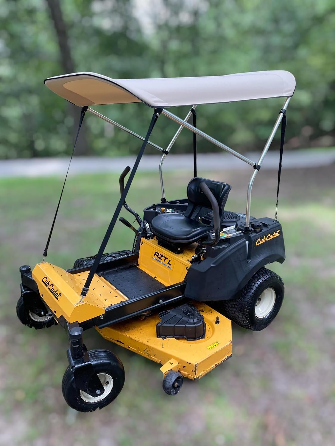 Sun Shade Canopy for Zero Turn Lawn Mower - Fits John Deere, Kubota, Cub Cadet, Troy-Bilt & Other Brands - Reduce Heat and Glare with this Umbrella Canopy for your Zero Turn Mower, Patent Pending