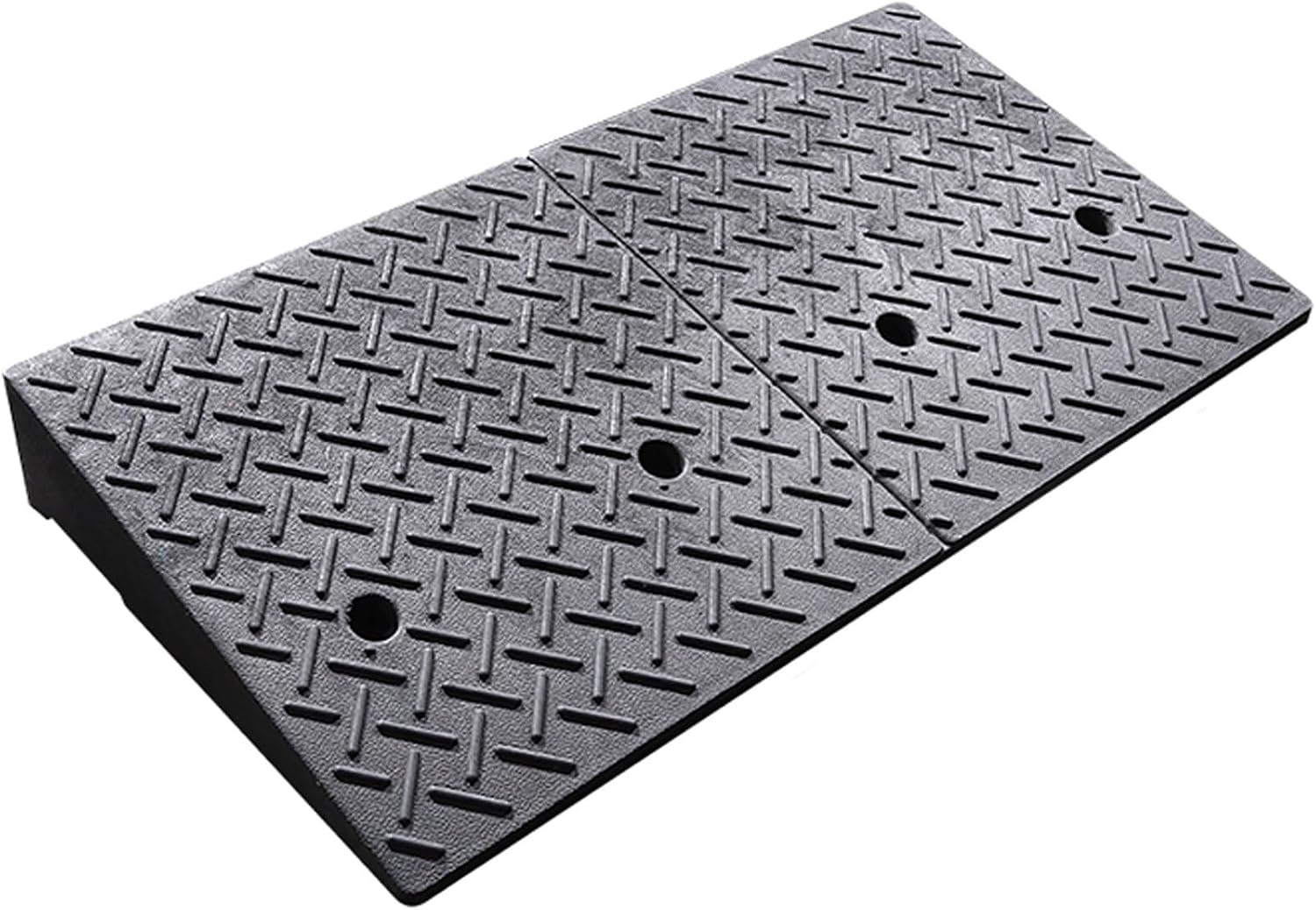 Rubber and Plastic Curb Ramp, Multiple, Threshold Ramp, Strong Load-Bearing, Suitable for Entryway, Bike, Pets, Sidewalk(100 * 50 * 8cm/39 * 20 * 3.1in)
