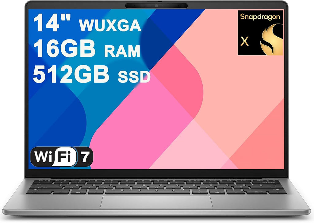 Dell Inspiron 14 5441 Laptop 14' WUXGA IPS Qualcomm 8-core Snapdragon X Up to 45 NPU Tops (Beats i7-1355U) 16GB DDR5 512GB SSD WiFi7 for Creator Business Professional Work Win11