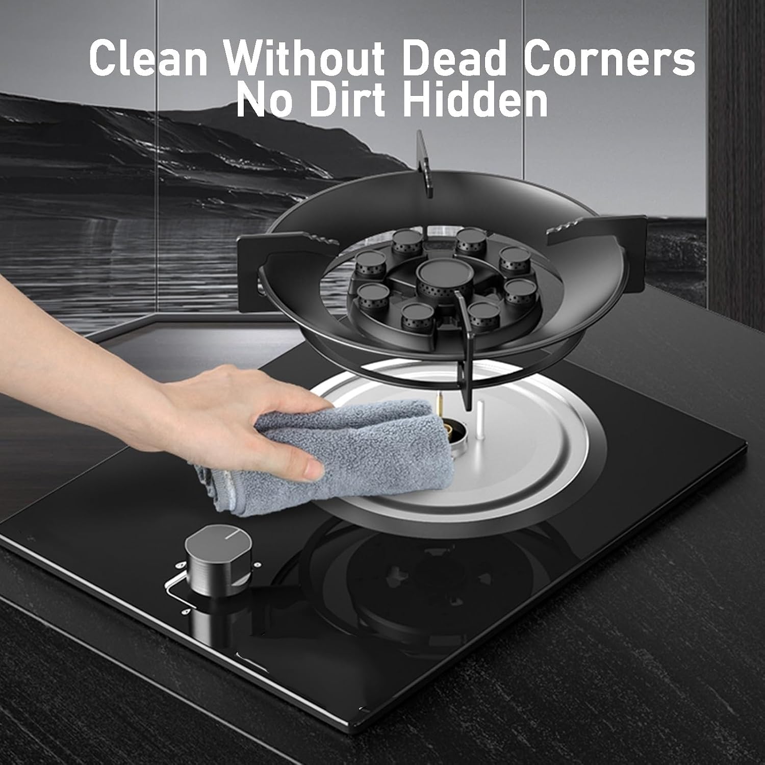 Home Gas Stove,Portable Single-burner Gas Stove,Automatic Ignition Camping Single-burner LPG/NG,Suitable for RV Apartment and Outdoor 5.2kw(LPG)