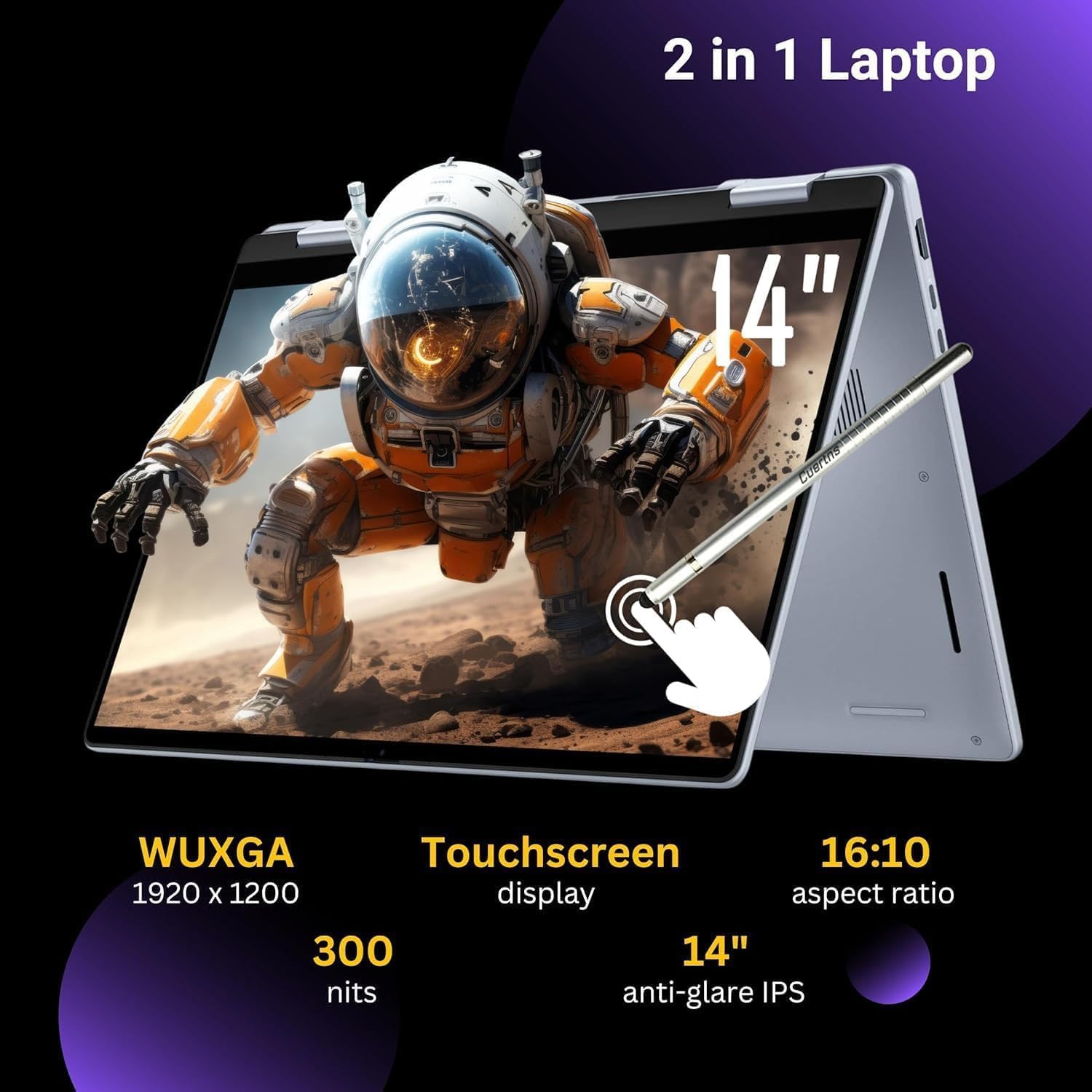 Dell 14 Plus 2-in-1 Laptop 14.0' LCD WUXGA Touchscreen Display (Intel Ultra 7-256V(>i9-12900K), 16GB LPDDR5X, 1TB SSD, Intel Arc Graphics, Copilot+ PC, Backlit KB, Fingerprint, Win 11 Pro)