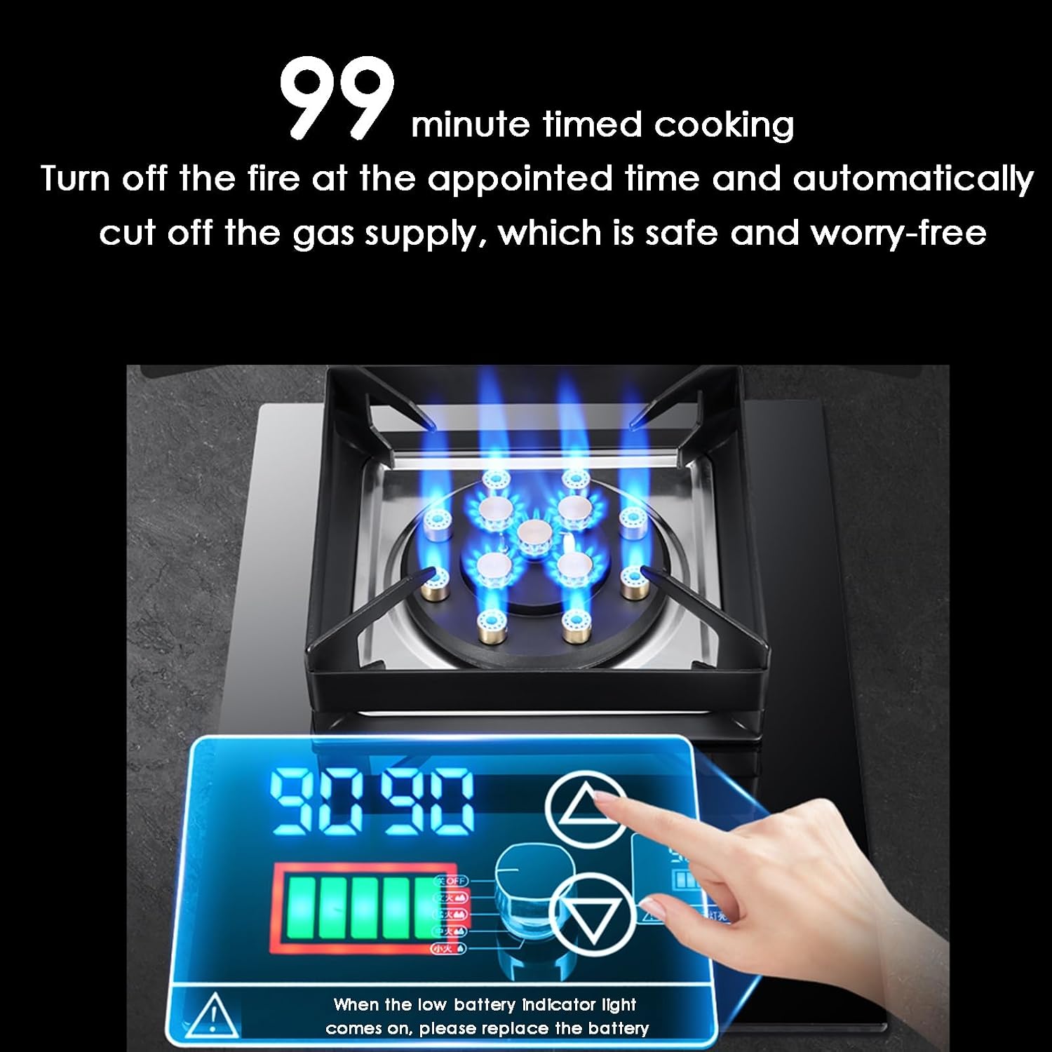 Single Burner Gas Stove,Thirteen-Chamber Internal Pressurized Timed High Fire,for Tailgating,Seafood Boil,Home Brewing(LPG)
